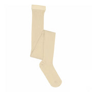 Cotton rib tights - Ecru