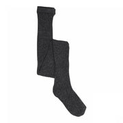 Cotton rib tights - Dark grey melange