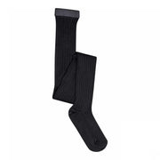 Cotton rib tights - black