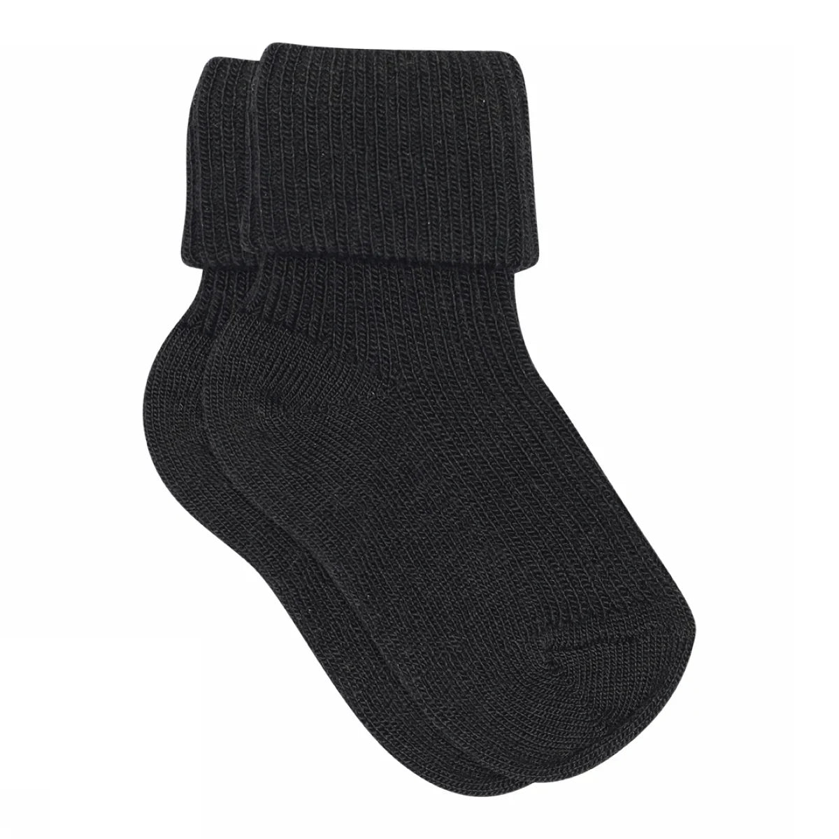Cotton rib baby socks - Black