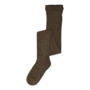 Mp Uld rib tights Brown Melange
