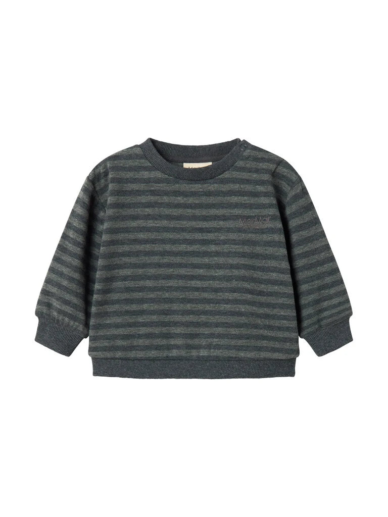 Tammas B, sweatshirt, Baby - Forest stripe mel