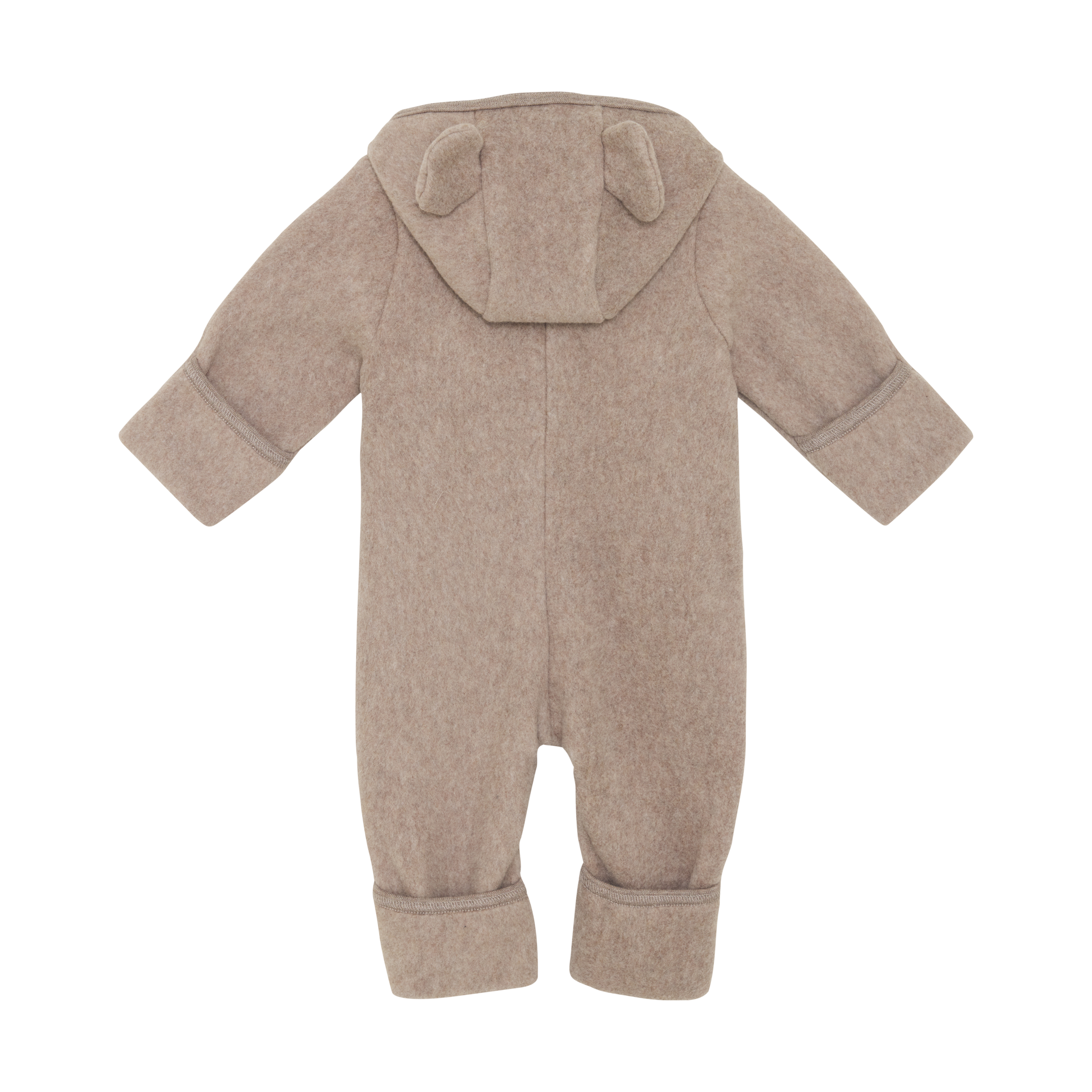 HUTTEliHUT - Barnevognsdragt m. ører Uld Fleece 74/9m