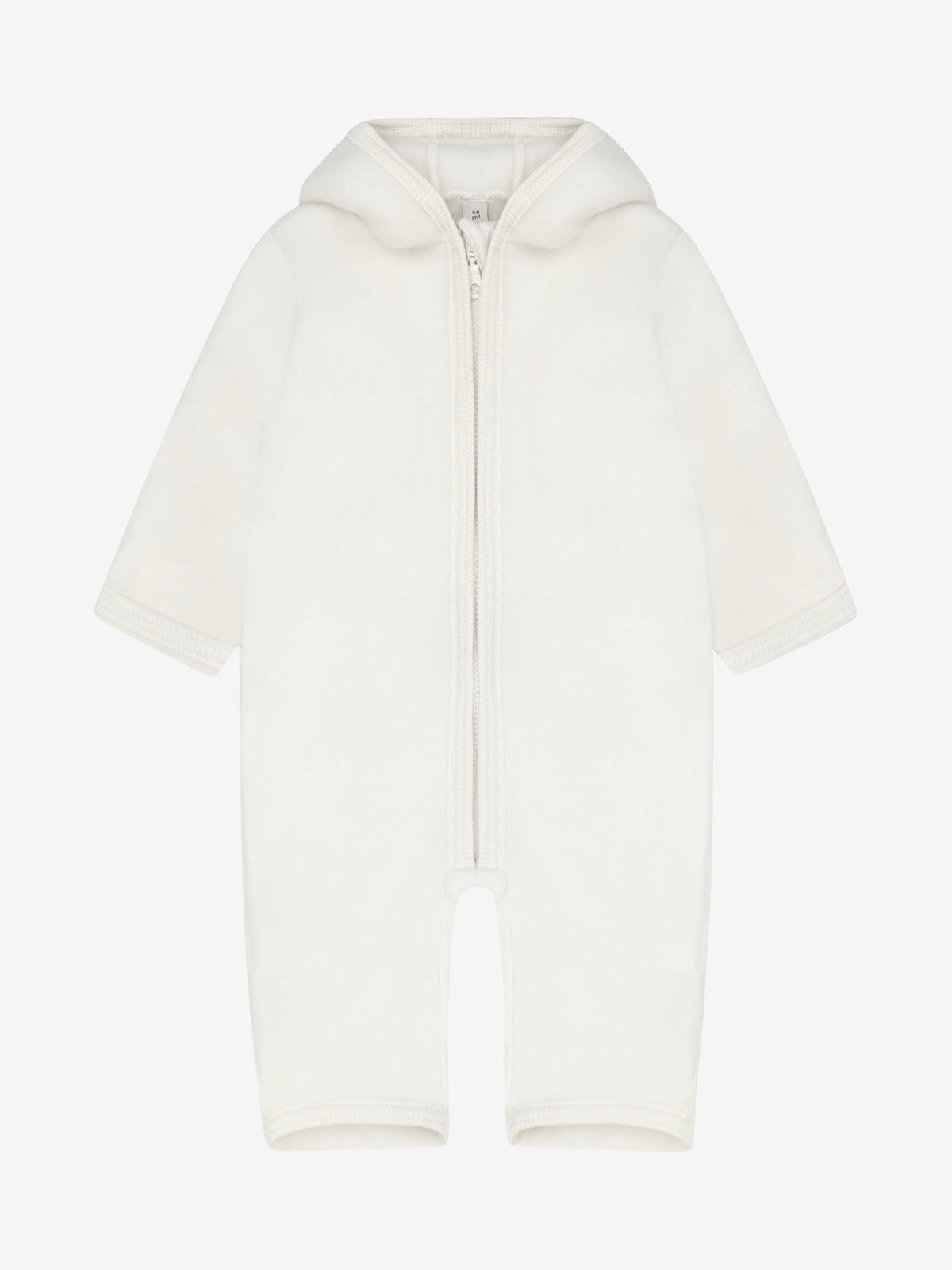 HUTTEliHUT - Pram Suit Ears Wool Fleece Tofu 92/2Y