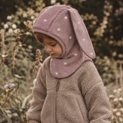 HUTTEliHUT - Balaclava Ears Emb. Wool Deauville Mauve