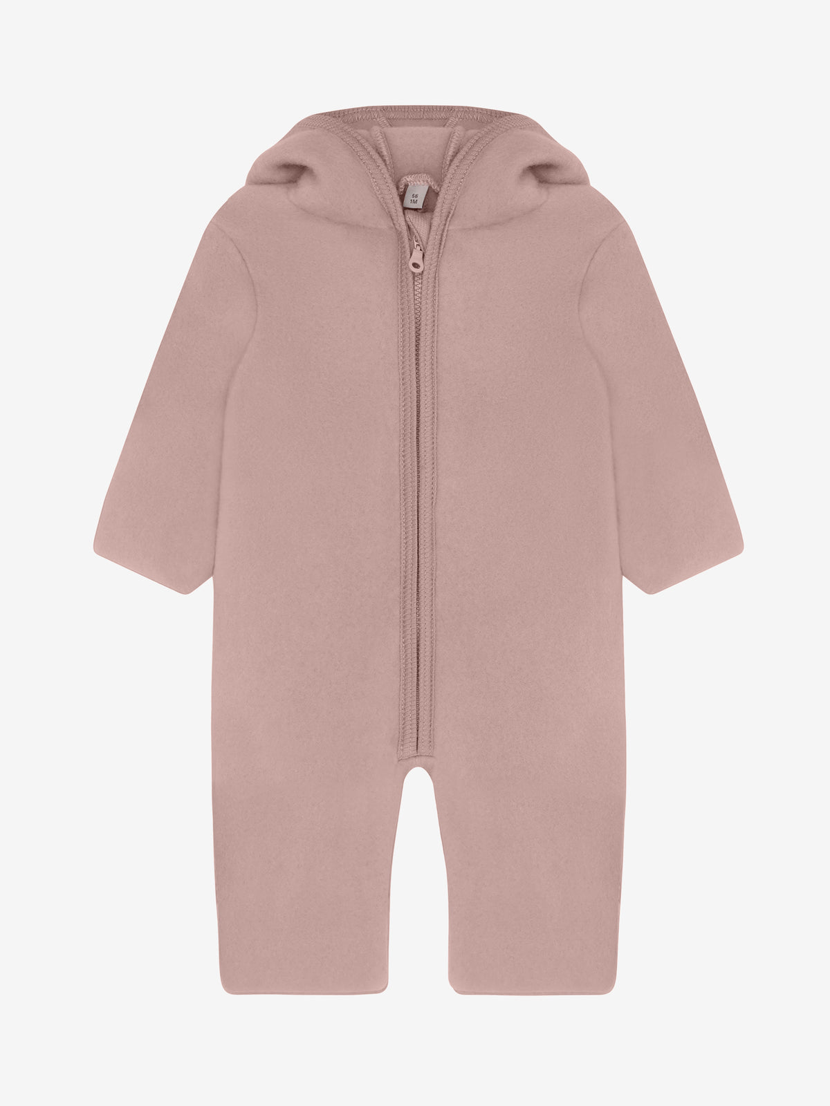 HUTTEliHUT - Pram Suit Ears Wool Fleece Mahogany Rose 92/2Y