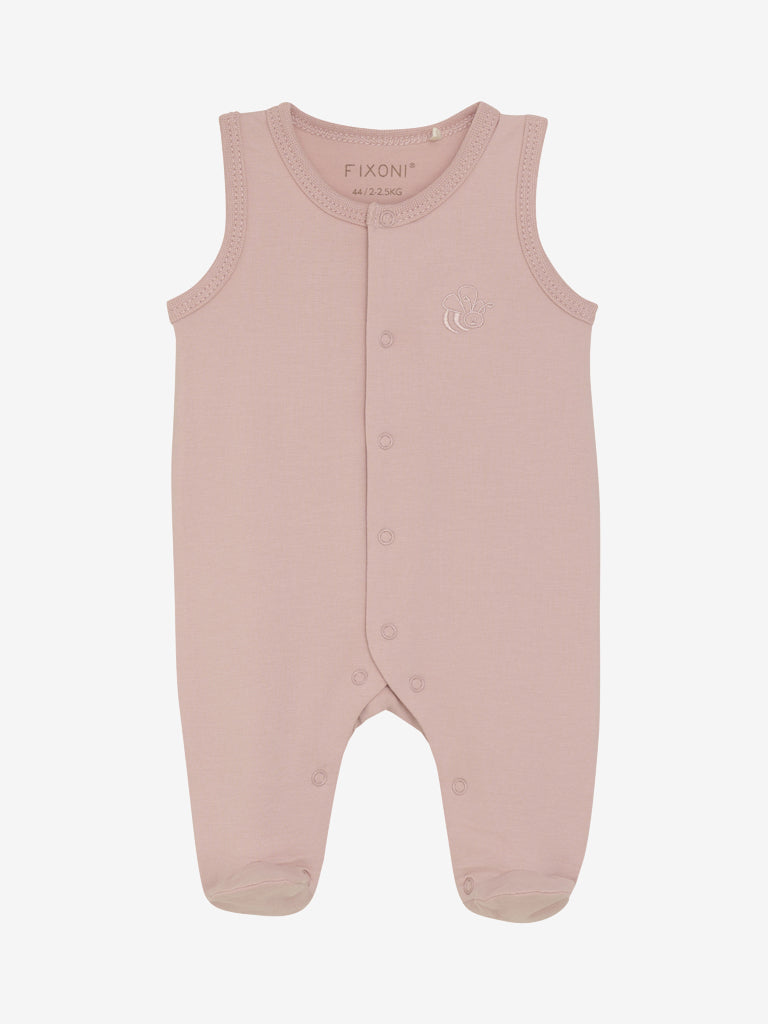 Fixoni - Romper w.feet - SOLID Pale Mauve 44/0M