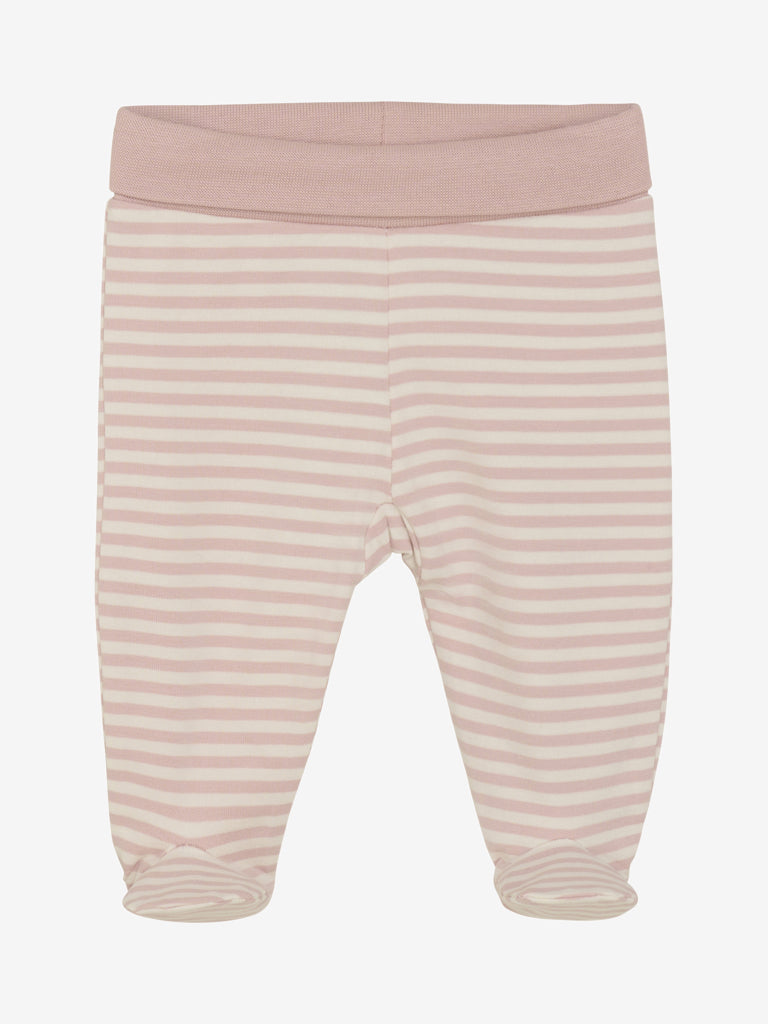 Fixoni - Leggings w.feet - Y/D Stripe Pale Mauve