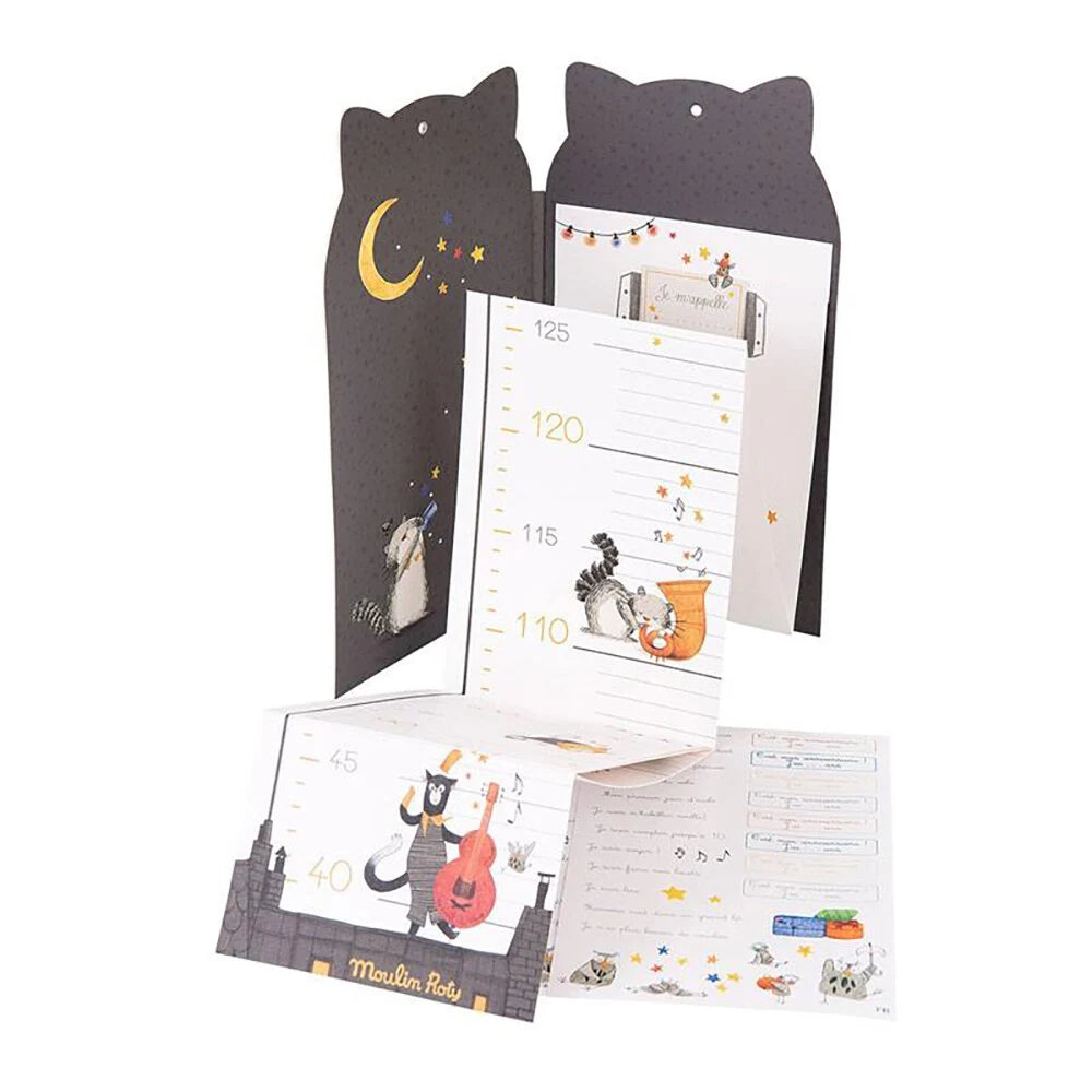 Moulin Roty - Højdemåler med klistermærker - Kat