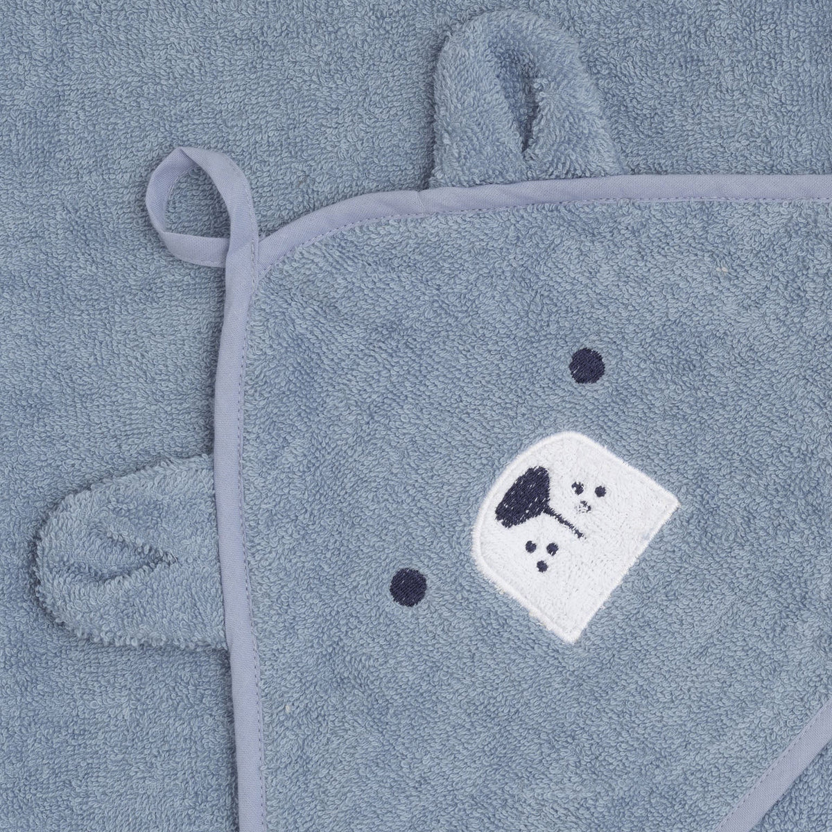 Pippi - Hooded baby towel - Dusty Blue