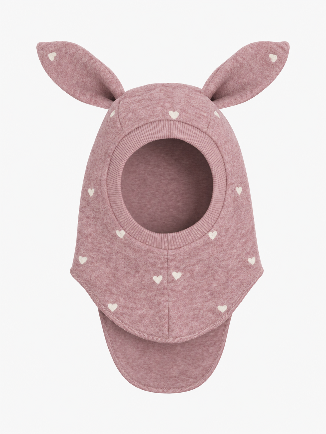 HUTTEliHUT - Balaclava Ears Emb. Wool Deauville Mauve