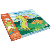 Auzou - Skum klistermærker - Farvelæg dinosaurerne