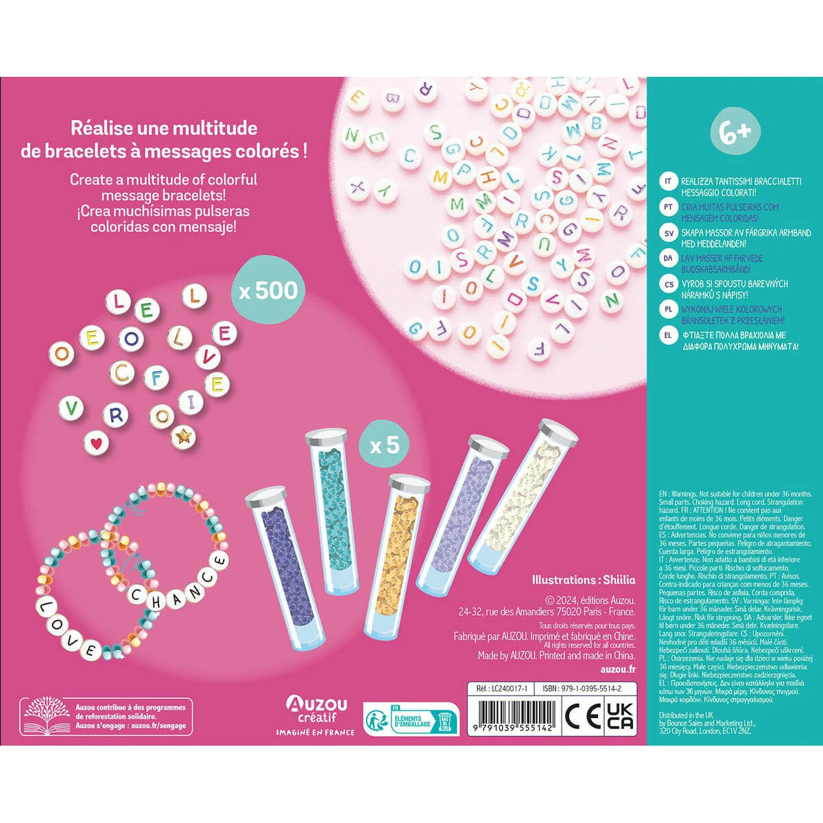 Auzou - Aktivitetssæt - Budskab armbånd