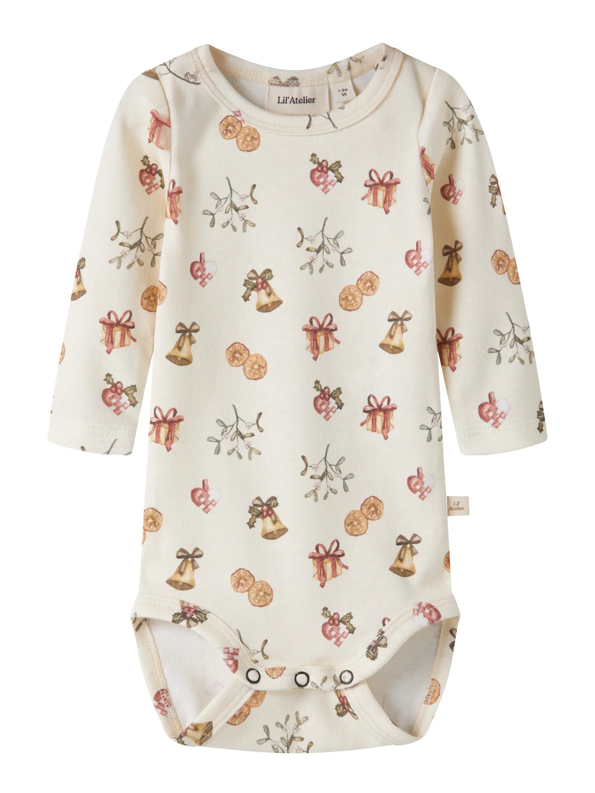 Lil Atelier Layo - Gus LS Slim Body - Turtledove / Old Christmas