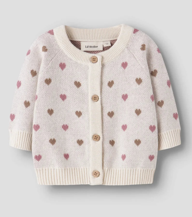 NBFSARAN LS KNIT CARD HEART LIL