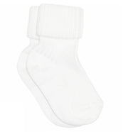 Cotton rib babys socks - white