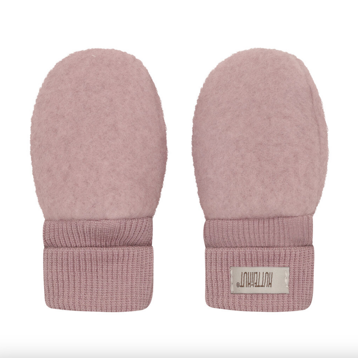 HUTTEliHUT - Mittens Wool Fleece Woodrose 48/6-12m