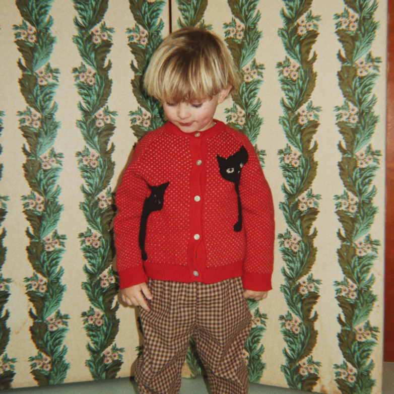 Konges Sløjd BELOU CARDIGAN CAT ROUGE