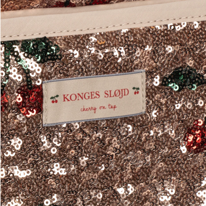 Konges Sløjd SPARKLY DOLL STROLLER - CHERRY SEQUIN
