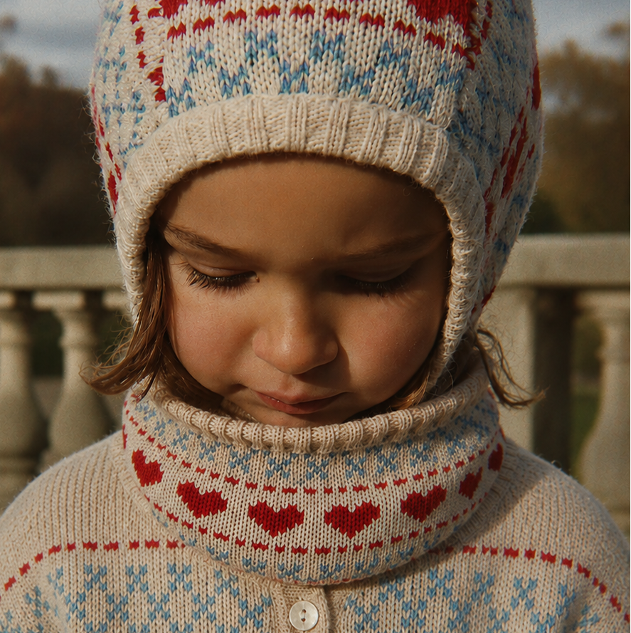 Konges Sløjd Belou Neckwarmer - Heart 52/2-4Y