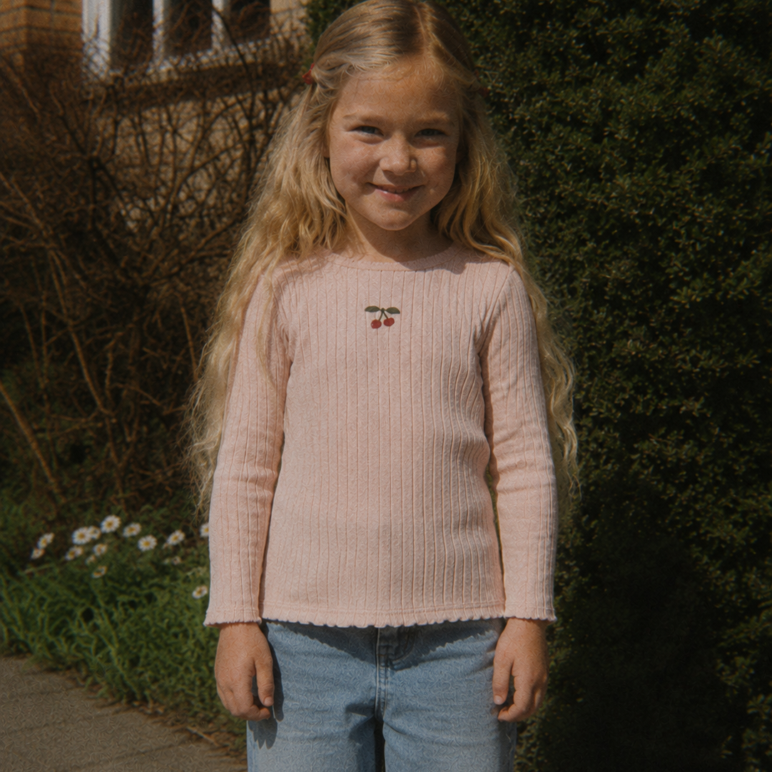 Konges Sløjd MINNIE BLOUSE GOTS PALE BLUSH 98/3Y