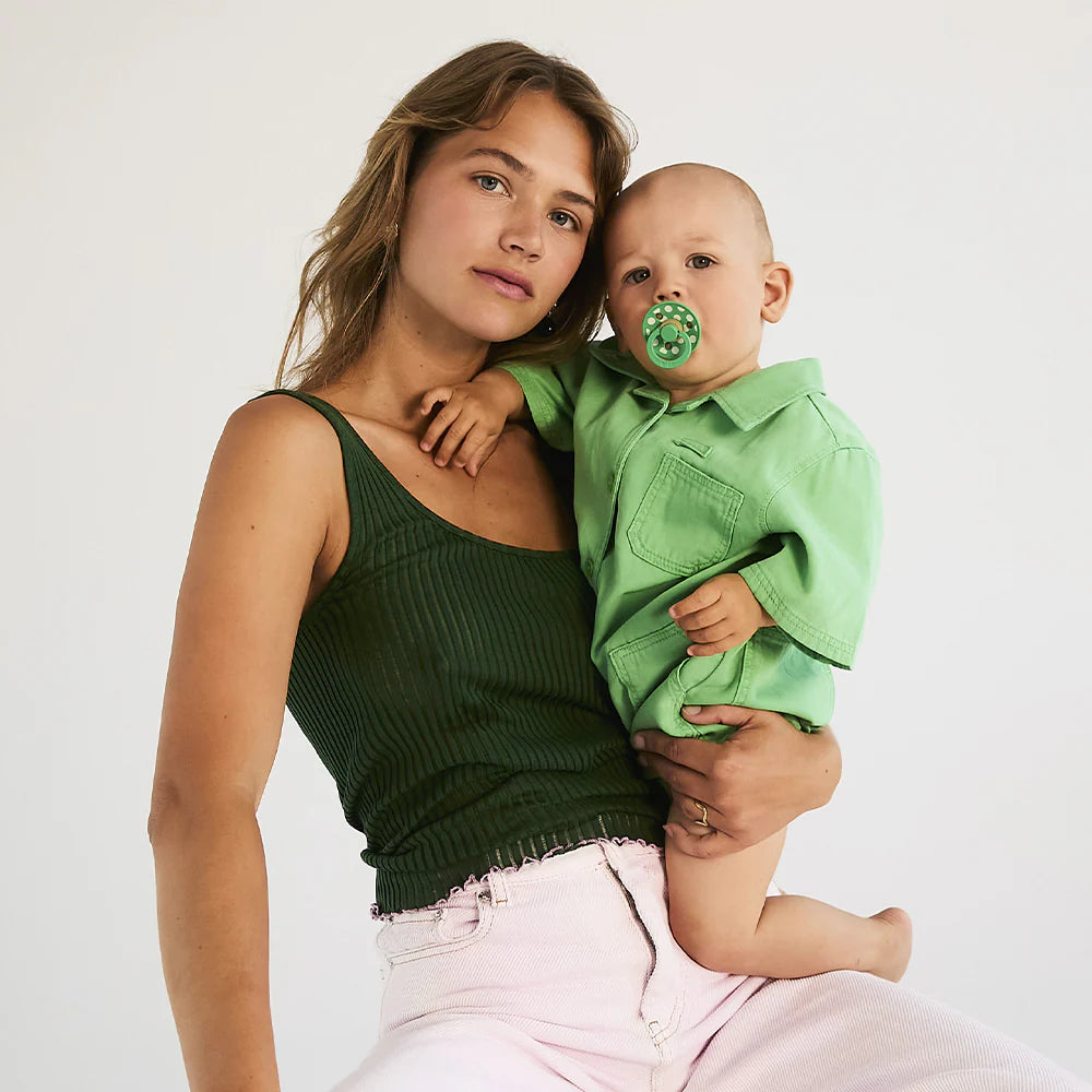 Bibs Colour 2 pack - Polka petal/cactus - size 2