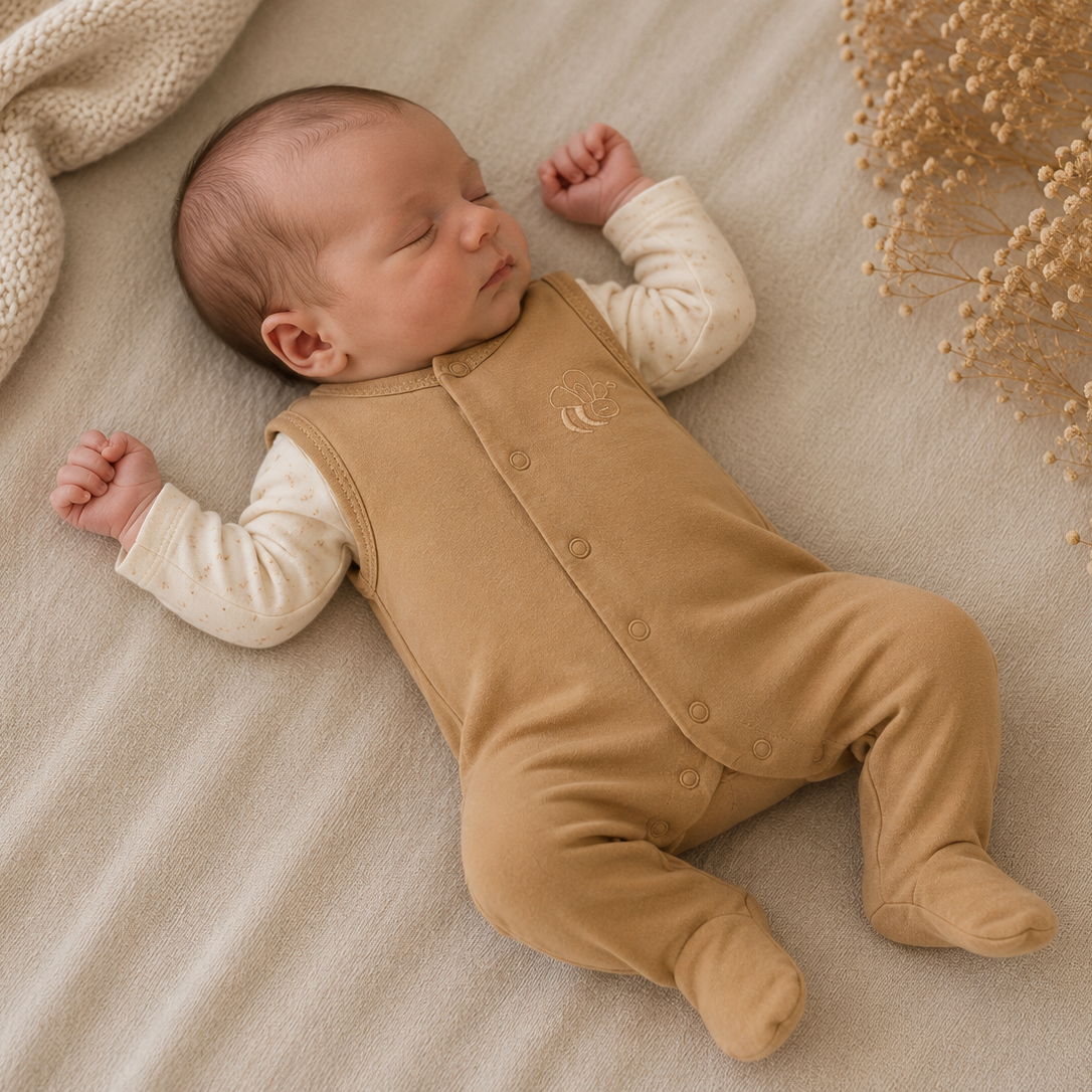 Fixoni - Romper w.feet - SOLID Doe 38