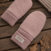 HUTTEliHUT - Mittens Wool Fleece Woodrose 48/6-12m