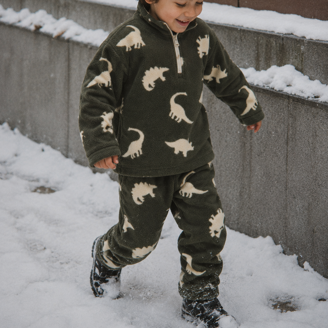 Konges Sløjd TAVI FLEECE SWEATSHIRT GRS DINO SILHOUETTE