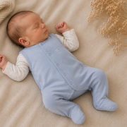 Fixoni - Romper w.feet - SOLID Zen Blue 38