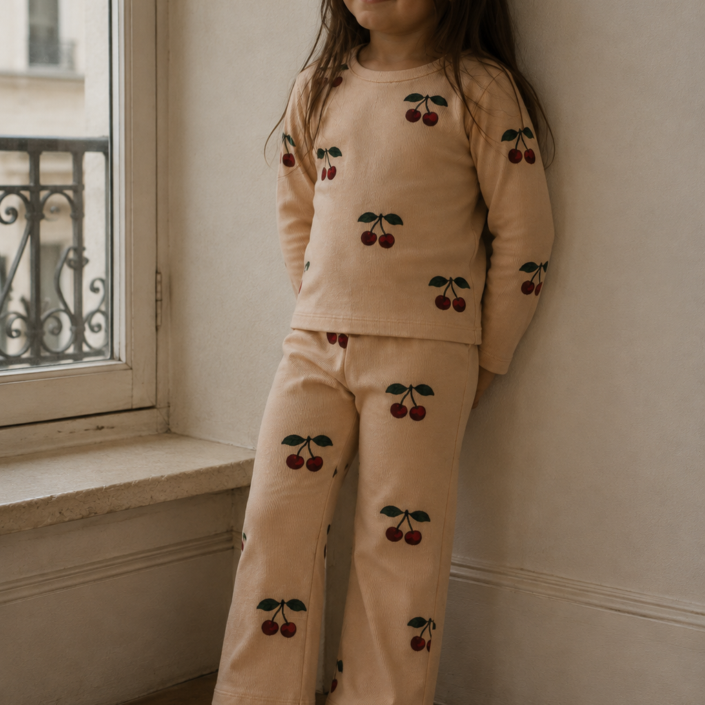 Konges Sløjd ELLA PANTS GOTS MA GRANDE CERISE 122/7Y