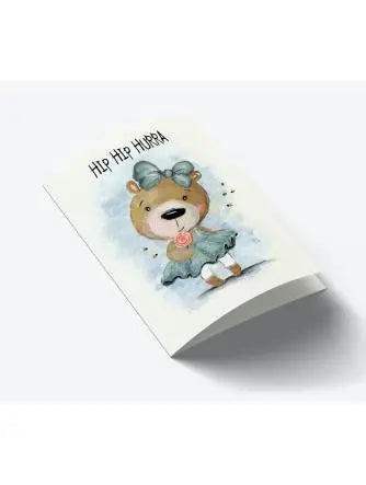 Hip hip hurra pige A7 kort