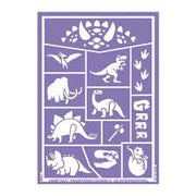 Grim'tout – t dino stencil til ansigtmling