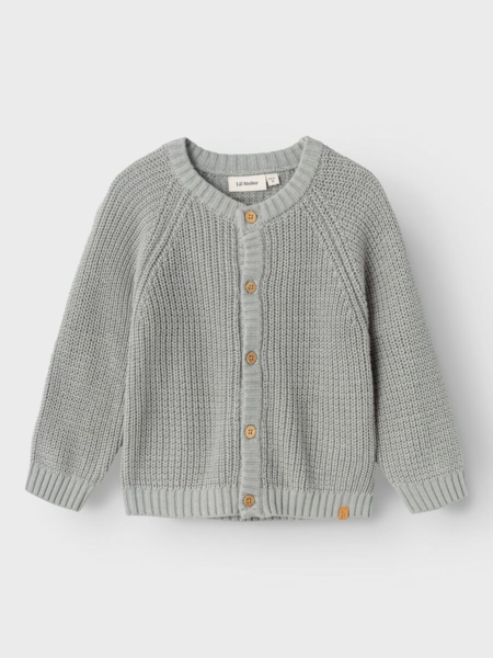 LANGÆRMET STRIKKET CARDIGAN - Limestone