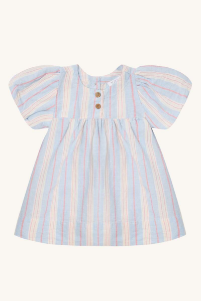 Dress HCKally Linen Vintage - Winter sky
