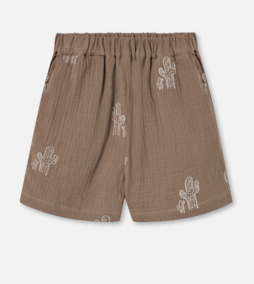 HELLO SHORTS - PINE BARK CACTUS AOP