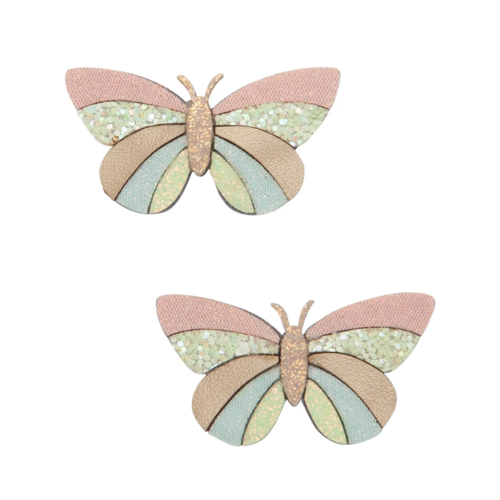 Mimi & Lula - 2 hårspænder - Stripe Butterfly Spring Magic