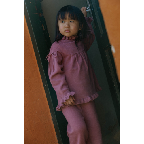 KINO LS KNIT BLOUSE ROSE