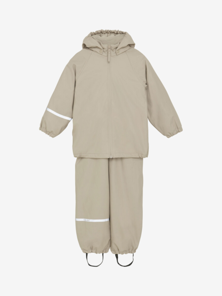 CeLaVi - Rainwear Set w. fleece - White Pepper