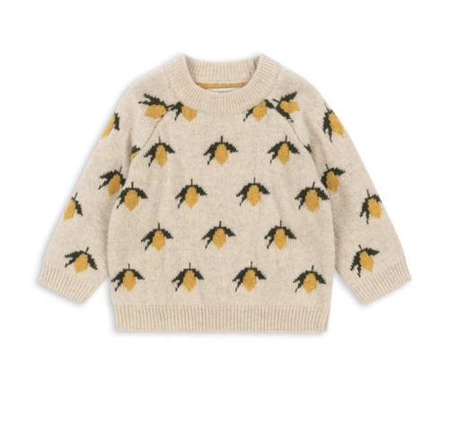 Belou Lemon Striksweater i Merinould – Blød & Varm