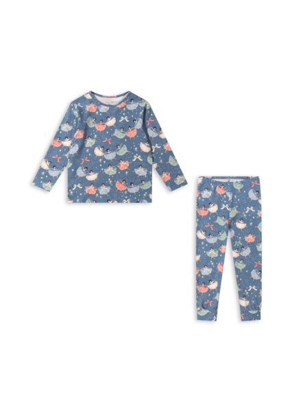 BASIC BLUSE/BUKS SET GOTS SNOW