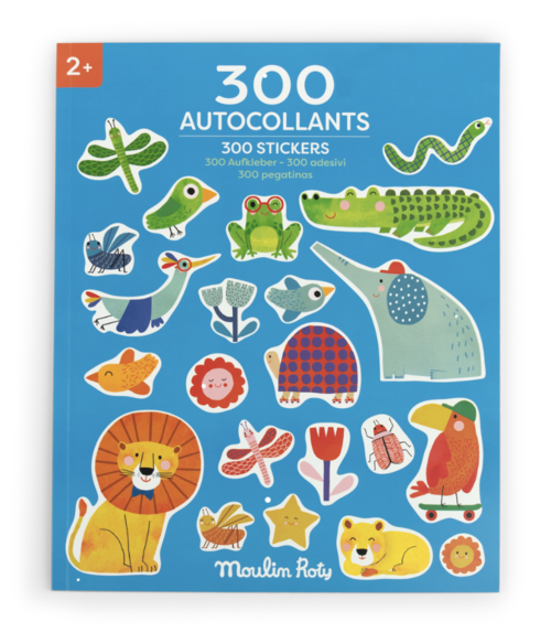 Moulin Roty - Klistermærkebog 300 stk - Les Toupitis