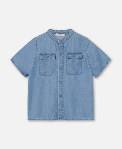 BALOU SS SHIRT - LIGHT DENIM BLUE