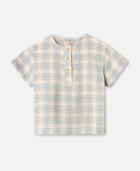CHA CHA SS SHIRT - SANDSHELL CHECK