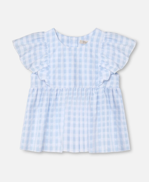 PARI SL TOP - DREAM BLUE CHECK