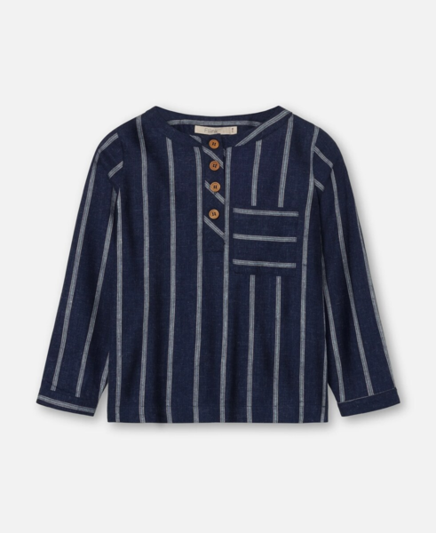 VIRA LS SHIRT - INSIGNIA BLUE / SANDSHELL