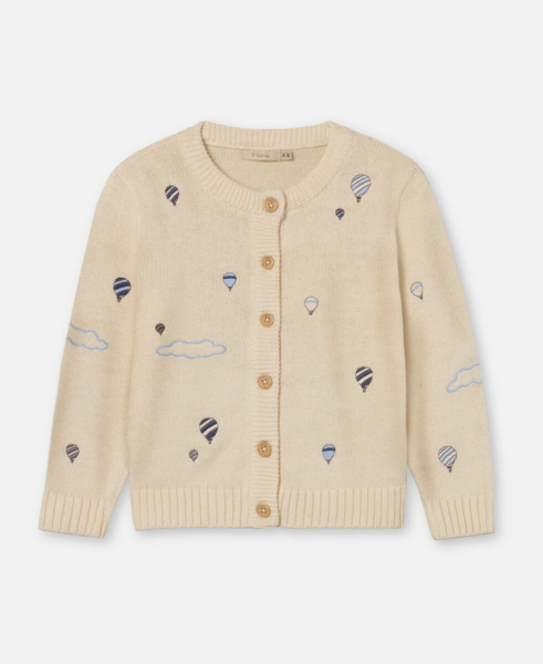 MAGIC BALLOON CARDIGAN - SANDSHELL