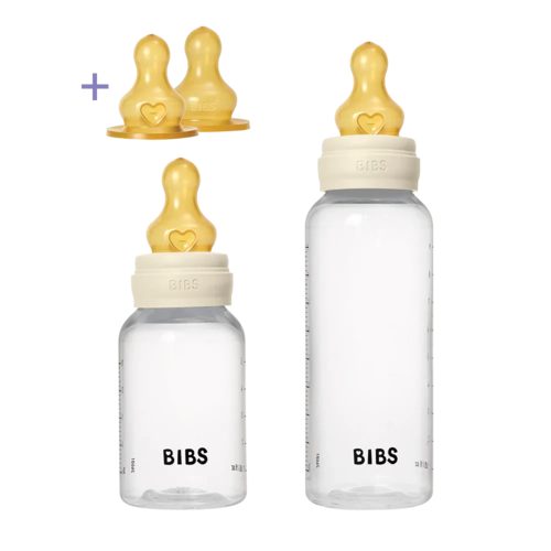 Baby BPA-fri PP Sutteflaske Grow and Flow Sæt 150 ml/270 ml Latex – Ivory