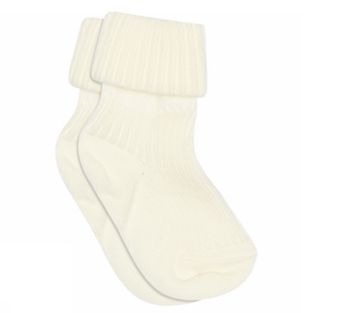 Cotton rib baby socks - Snow White