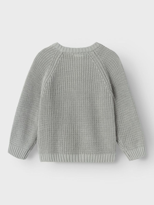 LANGÆRMET STRIKKET CARDIGAN - Limestone